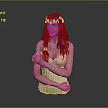 Game Movie Female Character With Long Brown Braided Hair And Golden Headpiece In White Dress