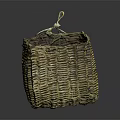 Handwoven Natural Fiber Basket With Handle For Daily Storage And Home Use