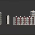 Modern High Rise Residential Buildings With Colorful Facades And Contemporary Architectural Design