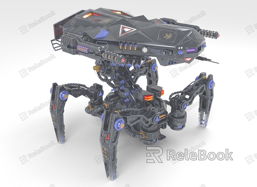 Armed Mecha Sci-Fi Machine Spider Machine Crab model