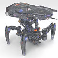 Armed Mecha Sci-Fi Machine Spider Machine Crab 3d model