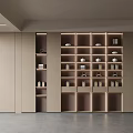 Modern Luxury Wooden Decorative Cabinet With Layered Storage In Minimalist Living Room