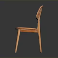 Minimalist Light Wood Single Chair Featuring Woven Back And Seat Design