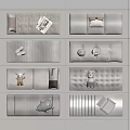 Modern Cushion Bay Window Cushion Sofa Cushion Futon Pillow Plush Toy Sofa Pier Stool 3d model