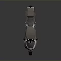 Futuristic Silver Motorcycle With Streamlined Body Red Accent Wheels And Metallic Reflective Surface