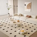 Modern Sofa Coffee Table Combination Multi-person Sofa Coffee Table Fruit Plate Sofa Single Sofa 3d model