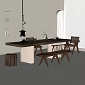 Tea Table and Chair Combination 3d model