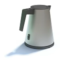 Modern Silver and Black Electric Kettle With Ergonomic Handle and Sleek Body for Kitchen Use