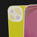 Yellow Smartphone Design With Dual Camera Module And Gradient Screen