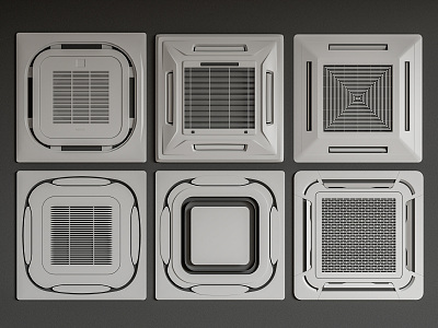 Air outlet ceiling air conditioner 3d model