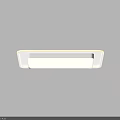 Modern Square LED Ceiling Light with Sleek White Frame and Bright Illumination Design 3d model
