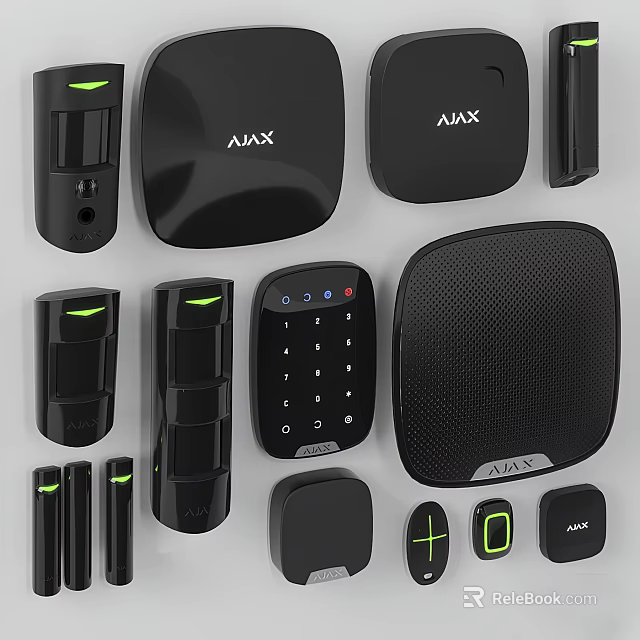 Smart Machines AJAX Security Sensors Control Panels And Home Devices 3d model 