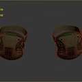 Green Camouflage Knee Pads With Elastic Straps For Protective Daily Use