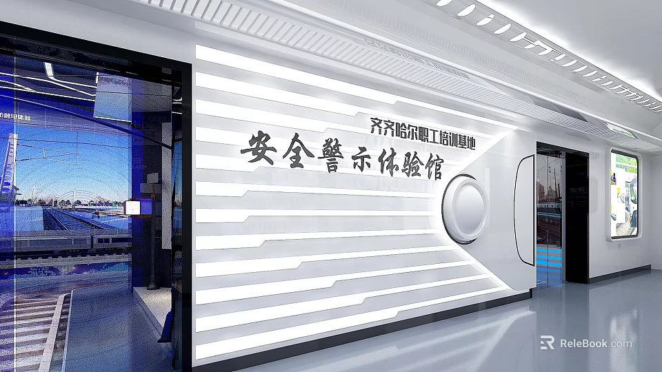Modern Safety Warning Experience Hall Interior By Qiqihar Emergency Management Bureau 3d model 