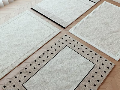Cream wind carpet combination 3d model