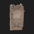Ancient Ruined Stone Wall With Rough Brickwork And Weathered Texture Isolated On Dark Background