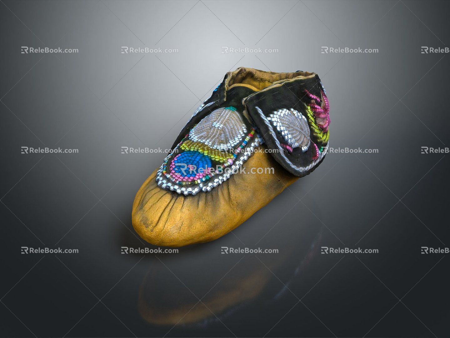 Cloth shoes Traditional walking shoes Traditional shoes Minority walking shoes 3d model