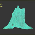 Natural Wood Stone Tree Stump Decoration With Green Grass Base And Texture