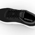 Reebok Black And White Mesh Sneakers With White Sole And Brand Logo