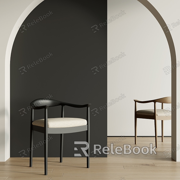 Middle style dining chair model