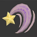 Unique Furniture Accent With Yellow Star And Purple Wavy Design Details