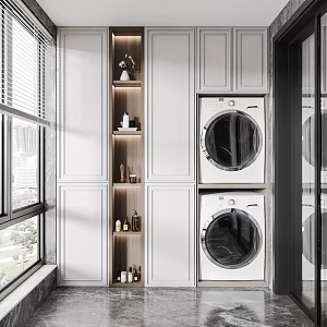 Jane Europe Balcony Laundry 3d model