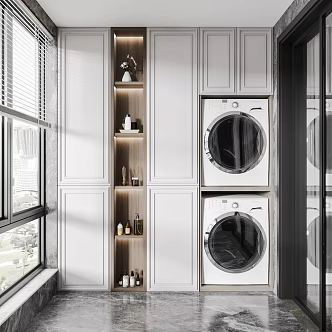 Jane Europe Balcony Laundry 3d model
