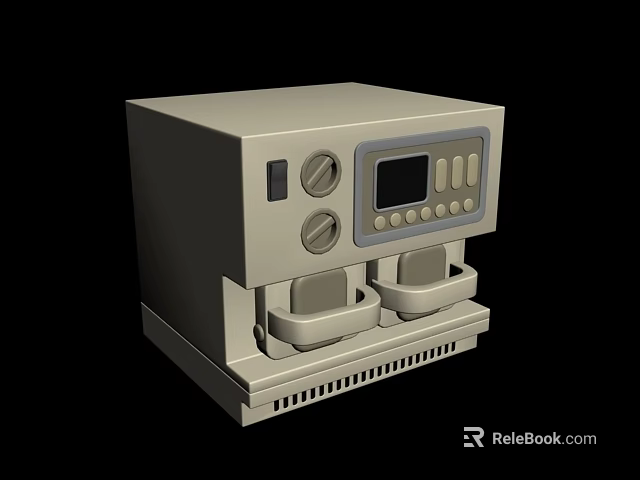 Advanced Medical Device With Digital Display Control Panel Buttons And Dual Trays 3d model 