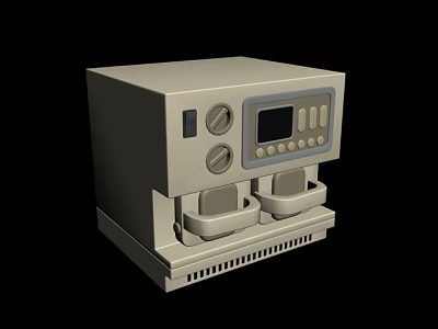 Advanced Medical Device With Digital Display Control Panel Buttons And Dual Trays 3d model