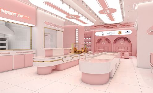 Modern cake shop net red cake shop 3d model