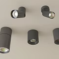 Modern Black Downlights And Spotlights Ceiling Mounted Lighting Fixtures Design