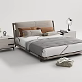 Modern Double Bed 3d model