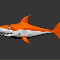 Modern shark great white shark whale shark hammerhead shark 3d model