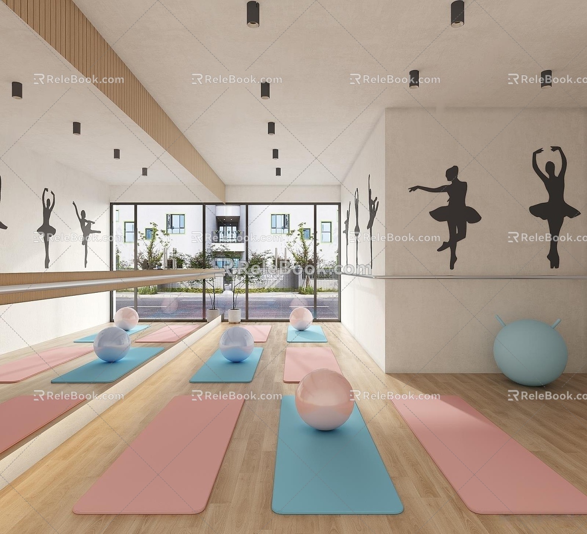 Modern Yoga Room 3d model