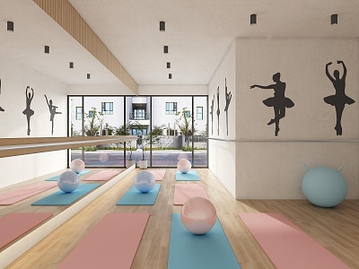 Modern Yoga Room 3d model