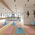 Modern Yoga Room 3d model