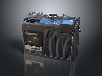 Vintage Computer Device Featuring Classic Buttons Retro Design And Display Screen 3d model