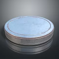 Round Metal Container Equipment With Shiny Surface And Reflective Base Structure 3d model