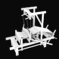 Ancient Wooden Loom Traditional Industrial Weaving Equipment with Classic Design and Functional Structure