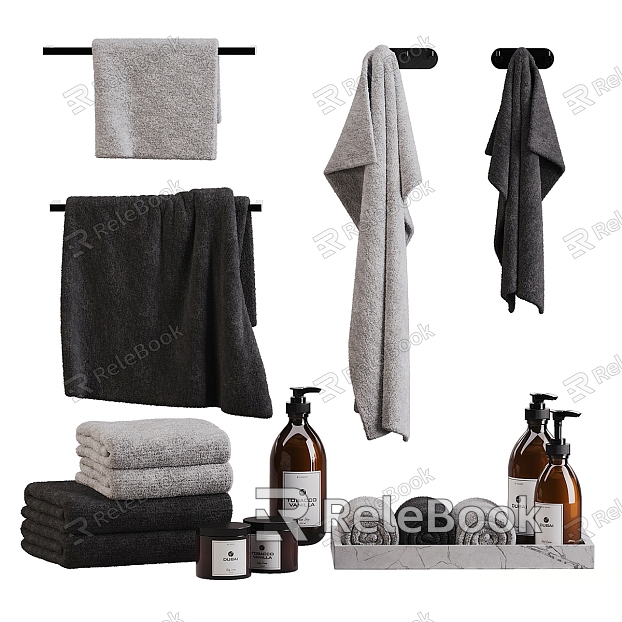 Towels Modern Toiletries model