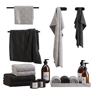 Towels Modern Toiletries 3d model