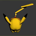 Yellow Pikachu Cartoon Character With Black Tipped Ears Red Cheeks And Lightning Bolt Tail