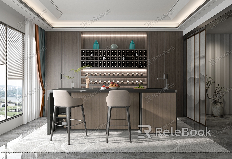 New Chinese Wine Tasting Room model