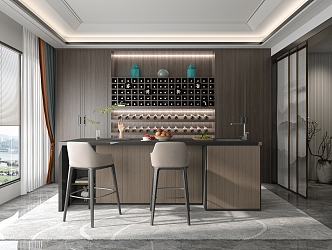 New Chinese Wine Tasting Room 3d model