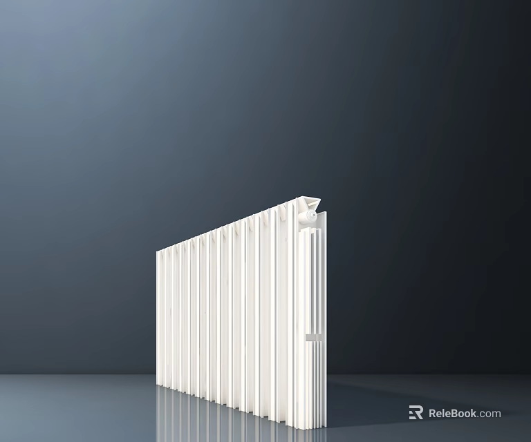 Elegant White Plaster Molding with Clean Design for Modern Interior Against Dark Background 3d model 