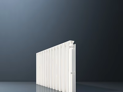 Elegant White Plaster Molding with Clean Design for Modern Interior Against Dark Background 3d model