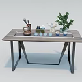 New Chinese Tea Set Tea Set Ornaments Combination 3d model