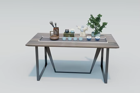 New Chinese Tea Set Tea Set Ornaments Combination 3d model