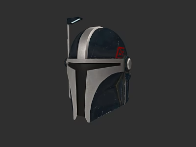 Sci-fi Mandalorian Helmet Armor Interstellar War Space 3d model