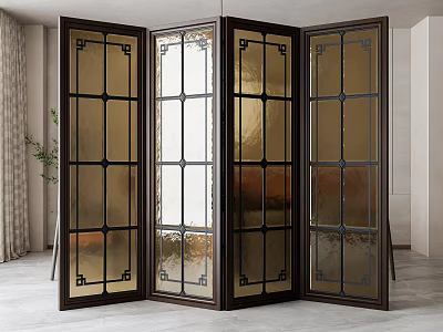 Glass screen partition 3d model
